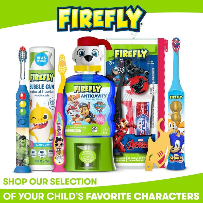 Firefly Clean N' Protect, Sonic The Hedgehog Toothbrush with 3D hygienic Cover, Premium Soft Bristles, Anti-Slip Grip Handle, Battery Included, Ages 3+, 3 Piece Set (Pack of 1) - Image 5